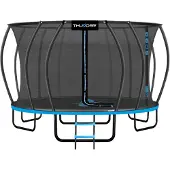 Thunder Grote Tuintrampoline 488 cm met Veiligheidsnet en Ladder – Ronde Outdoor Trampoline voor Kinderen en Volwassenen – Max 150 kg – Complete Set blauw