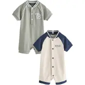 Ted Baker Rompertje/body lichtbeige / donkerblauw / stone grey / wit