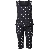 Ulla Popken - Dames - Jersey jumpsuit - Zwart - Maat 42