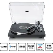 Lenco LBT-215BK platenspeler - Bluetooth 5.2 - metalen draaiplateau