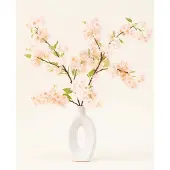 Easyplants | Zijden kunstbloemen boeket Kersenbloesem lichtroze | Zijde | Nepbloemen | Groen, Licht Roze | Onderhoudsvrij | Kant-en-klaar