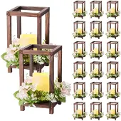 Vevor set van 20 houten lantaarns