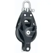Harken Single Swivel Pulley With Becket 45 Mm Zwart