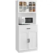 Songmics Keukenkast – Modern – Met verstelbare planken – Wit