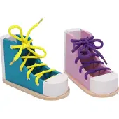 Small Foot - Houten Rijgschoenen, 2st.