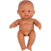 Miniland Babypop - Latijnse Jongen 21Cm - Met Vanillegeur - Waterdicht - 10 Maanden