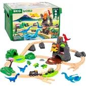 BRIO World †“ 36104 Luxe set met dinosaurussen | 45-delige set speelgoedtreintjes voor kinderen vanaf 3 jaar