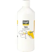 Creall Tex - Textiel- & Stoffenverf - Wit - 500ml - Machine wasbaar na fixatie - Voor T-shirts, jeans, schoenen, stoffen tassen, meubels en auto-interieurs/hemelbekleding - Gemaakt in NL - Glutenvrij