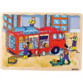 Beleduc lagenpuzzel brandweer 58 stukjes
