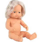 Miniland Pop - Europees Meisje 38Cm - Met Vanillegeur - Waterdicht - 10 Maanden