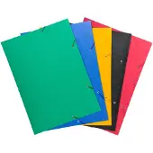 Exacompta 10x Elastomap met 3 kleppen in glanskarton 600gm2 - A3 - Geassorteerd - 59500E