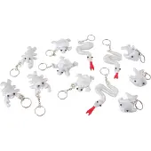 Creativ Company knutselset Fabric Animals 4 8 cm katoen wit 12 stuks