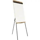 Rocada Flipchart NAT0610 (b x h) 700 mm x 1900 mm Hout, Eiken, Wit (RAL 9003) Afwisbaar, Beschrijfbaar, In hoogte verstelbaar, Incl. opbergbakje, Magneetband