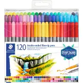 Staedtler 3200 viltstiften met dubbele punt (120 stuks)