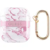 GUESS GUA2HCHMAP AirPods hoesje roze (Koptelefoon tas), Hoofdtelefoon Tassen + Beschermende Covers, Roze