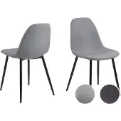 Giga Eetkamerstoel Willy Grijs Sawana - Living- Set van 4