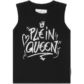 Philipp Plein Top 'Plein Queen' zwart / wit