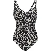 Regatta Dames/Dames Sakari Abstract Floral Tummy Control One Piece Zwempak (Beige)