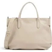 Coccinelle Leren handtas schoudertas Rebekka Handbag Grained Leather Sandshell beige