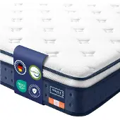Vasagle Matras pocketveringmatras 140 x 200 x 20 cm blauw RMZ214QZ02