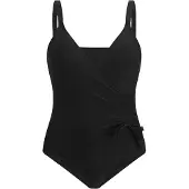 Regatta Dames Baylenne Effen Eénstuk Swimsuit (Zwart)