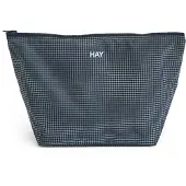 HAY Grid Pouch Medium | Dark blue