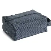 HAY Toilettas Grid Wash Bag Small Dark Blue