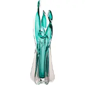J-Line vaas Serena - glas - turkoois - large