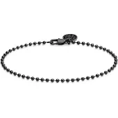 Lucleon Essentials | 2,5 mm Gunmetal Zwarte Ketting met Bolletjes Schakels