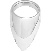 Black Label - Teardrop Cockring - Stimuleert de Prostaat - RVS - Diameter 55 mm