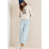 Cecil Dames 7/8 Broeken met wijde pijpen - Blauw - 27