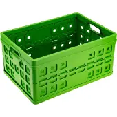Sunware Square vouwkrat 46 liter natuur-groen