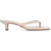 Manfield Witte suède hak slippers | Maat 38