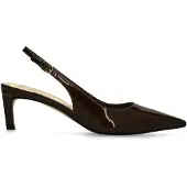 Manfield Bruine lak slingbacks | Maat 36