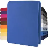 Lucina Topper Hoeslaken Jersey Katoen Stretch - royal blauw 140x200cm - 160x200cm