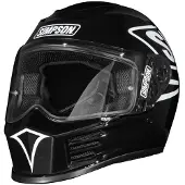 Simpson Speed 12 O Clock, integraalhelm ,Zwart/Wit ,S