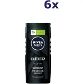 Nivea 6x Shower Men 250ml Deep Clean