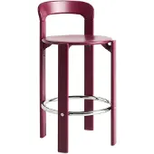 HAY Barstoel Rey Low 4 Leg Base H65 Standard Glider Grape Red