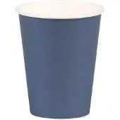 Unique Vegaoo - 8 marineblauwe kartonnen bekers 210 ml voor feest