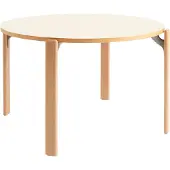 HAY Tafel Rey Golden Water-Based Lacquered Beech Frame Ivory White