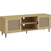 En.casa Tv-meubel Lukhomso 152x40x54 cm eikenkleurig en zwart []