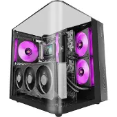 Mars Gaming ATX PC-behuizing - - MC INFINIOLITE - Gebogen gehard glas - Dubbele kamer - USB-C