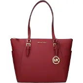 Michael Kors Rode Leren Schoudertas