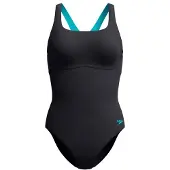 Speedo - Women's Solid Flex Band One Piece - Badpak 40, zwart