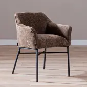 Livin24 Eetkamerstoel Nubo chenille mocha