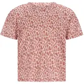 Like Flo T-shirt met panterprint roze Meisjes Polyester Ronde hals Dierenprint - maat 116