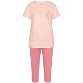 Triumph Pyjama ' Red Label Sets PK Capri ' lichtoranje / pink