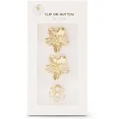 Manfield 3-Pack goudkleurige bloemen buttons | Maat adult