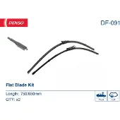 Denso Wisserblad Flat Blades DF-091, 750/650mm, Voor, 2 Stuk