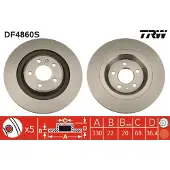TRW Remschijf DF4860S achter, geventileerd, sterk gecarboniseerd, 1 Stuk